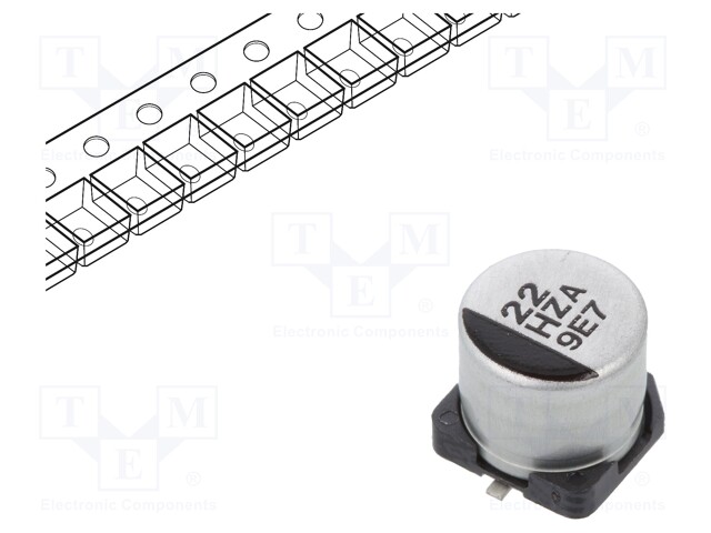 Capacitor: hybrid; 22uF; 50VDC; ESR: 80mΩ; ZA; SMD; ±20%; -55÷105°C