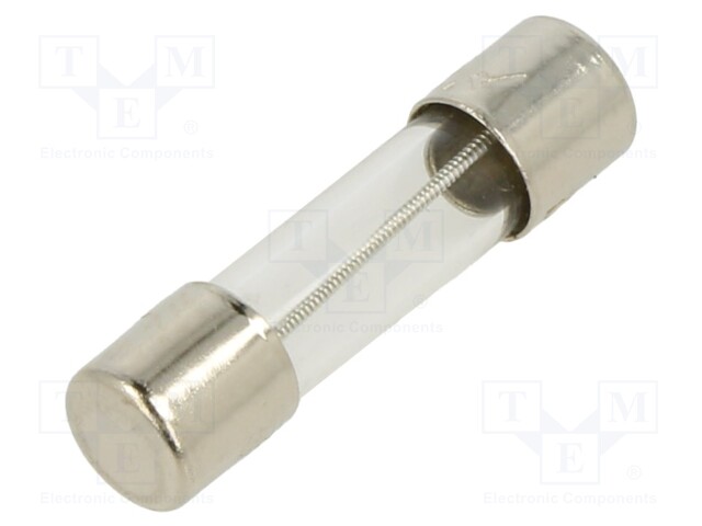 Fuse: fuse; time-lag; 1A; 250VAC; cylindrical,glass; 5x20mm; brass