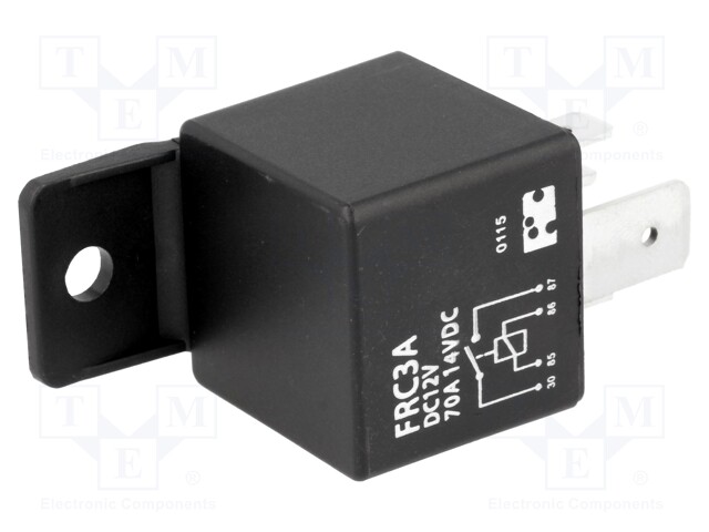 Relay: electromagnetic; SPST-NO; Ucoil: 12VDC; 70A; automotive