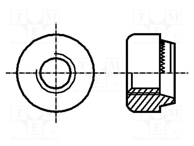 Insert nut; round; M3; steel; Plating: zinc; BN: 199; push-on