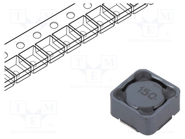 Inductor: wire; SMD; 15uH; 5A; 27mΩ; 12.5x12.5x6mm; ±20%; -40÷125°C