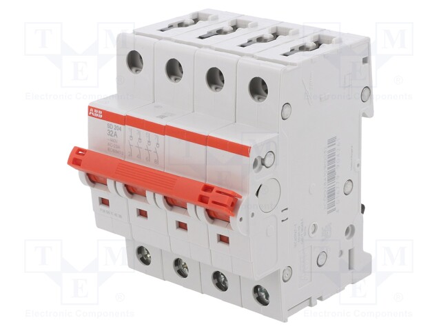 Switch-disconnector; Poles: 4; DIN; 32A; 400VAC; SD200; IP20