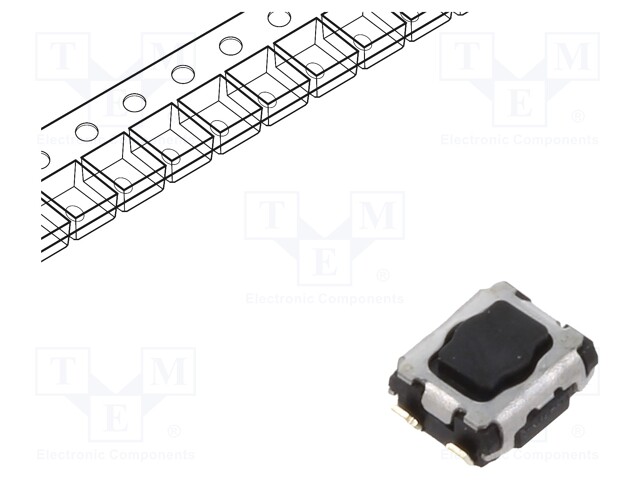 Microswitch TACT; SPST; Pos: 2; SMT; none; 1.6N; 2.9x3.5x1.4mm
