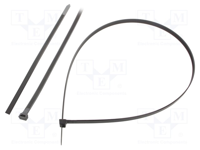 Cable tie; L: 1000mm; W: 12.5mm; polyamide; 1112N; black; Ømax: 340mm