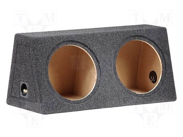 Car loudspeaker enclosure; MDF; black melange; textil; 30+30l