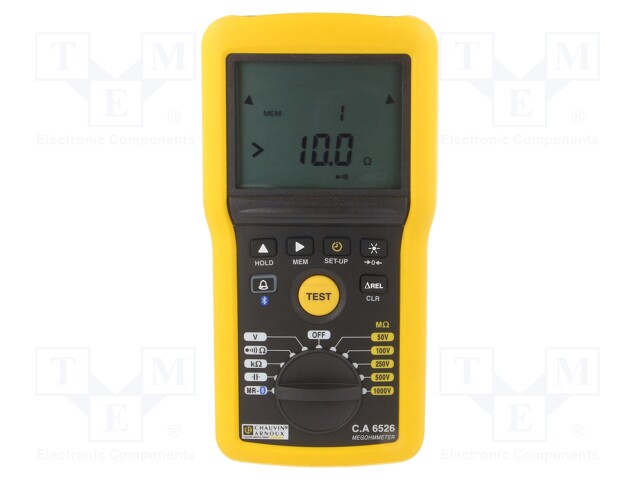 Insulation resistance meter; LCD 2x 4000,logarithmic bargraph