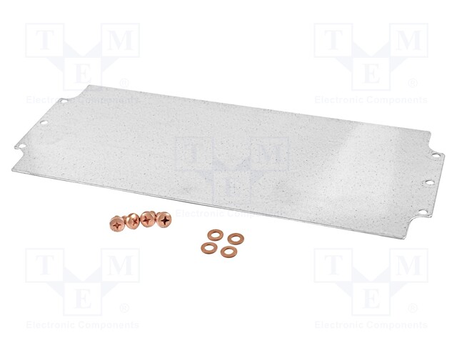 Mounting plate; steel; W: 145mm; L: 344.7mm; Series: 1590Z