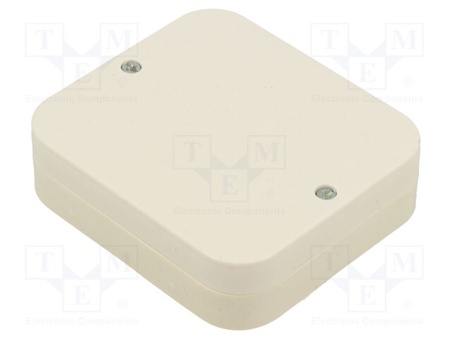 Enclosure: junction box; X: 80mm; Y: 90mm; Z: 24mm; wall mount; IP20