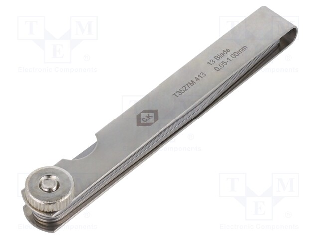 Metric feeler gauge; L: 100mm; W: 12mm