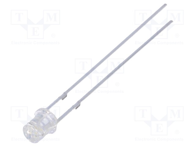 LED; 3mm; bipolar; orange; 220÷330mcd; 140°; Front: flat