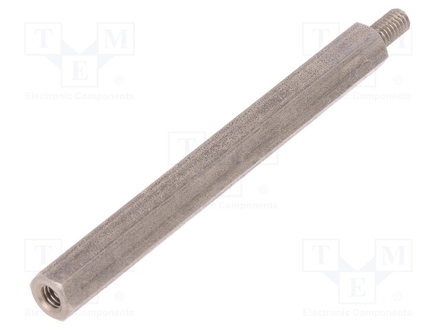 Screwed spacer sleeve; Int.thread: M4; 70mm; Ext.thread: M4