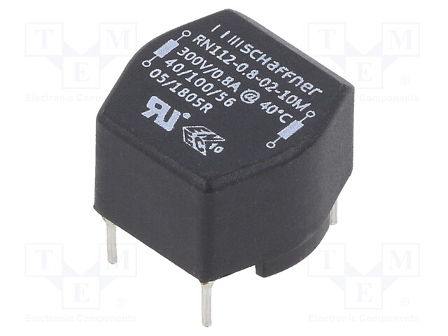 Inductor: wire with current compensation; THT; 10mH; 800mA; 380mΩ