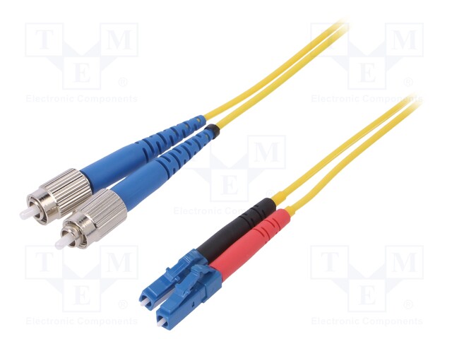 Fiber patch cord; FC,LC; 1m; Optical fiber: 9/125um; yellow