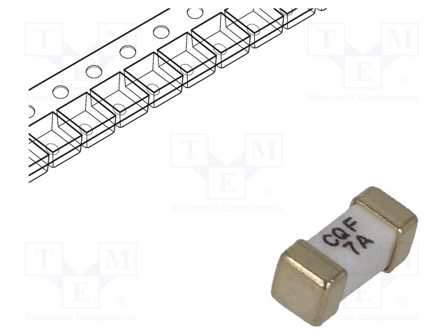 Fuse: fuse; 7A; 125VAC; 125VDC; SMD; ceramic; 6,1x2,6x2,6mm