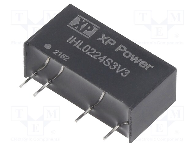 Isolated Board Mount DC/DC Converter, ITE, 1 Output, 2 W, 3.3 V, 500 mA