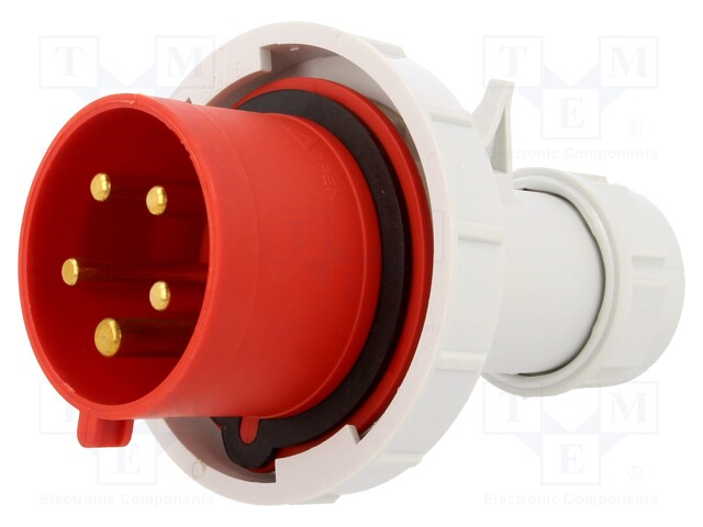 Connector: AC supply 3-phase; plug; male; 32A; 400VAC; IEC 60309