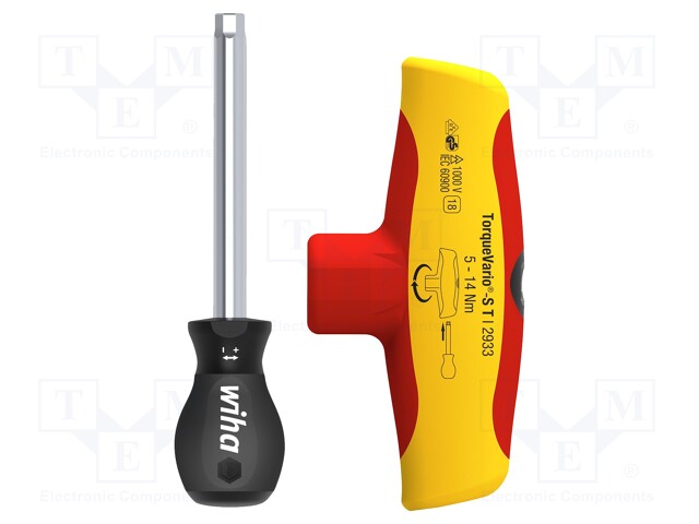 Screwdriver handle; dynamometric,insulated; 1kVAC; 5÷14Nm