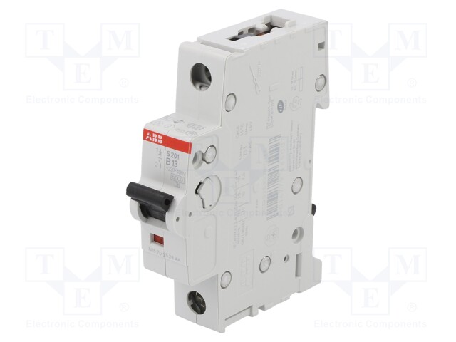 Circuit breaker; 230VAC; Inom: 13A; Poles: 1; DIN; Charact: B; 6kA