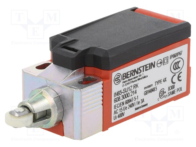 Limit switch; NO + NC; 5A; max.240VAC; max.24VDC; M20; IP66