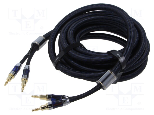 Cable; banana plug x2,both sides; 1.5m; Plating: gold-plated