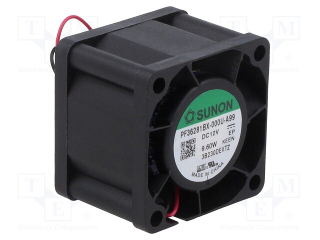 Fan: DC; axial; 12VDC; 36x36x28mm; 38.74m3/h; 67.3dBA; ball bearing