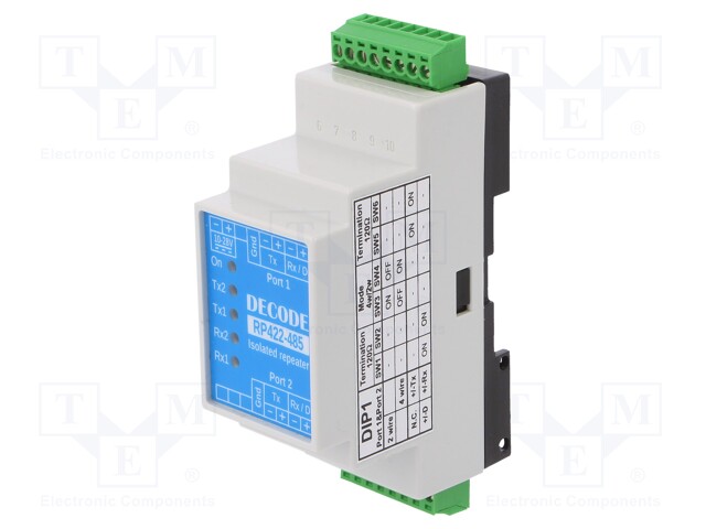 Industrial module: converter; repeater; Number of ports: 2; IP40