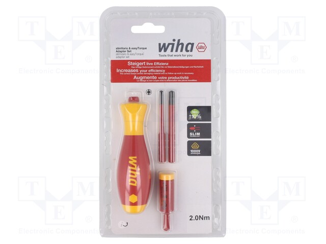 Kit: screwdrivers; Pcs: 4; dynamometric,insulated; 1kVAC