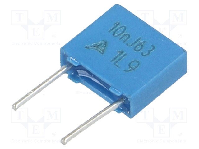 Capacitor: polyester; 10nF; 40VAC; 63VDC; Pitch: 5mm; ±5%; -55÷125°C