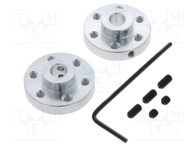 Bracket wheel; Shaft: smooth; Pcs: 2; Shaft dia: 6mm; Ø: 25.4mm