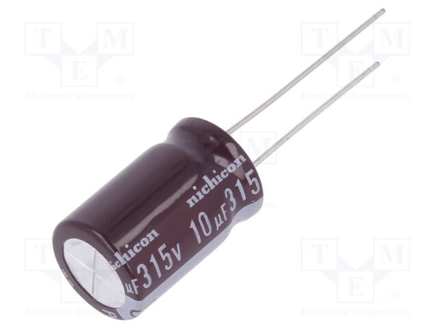 Capacitor: electrolytic; low impedance; THT; 10uF; 315VDC; ±20%