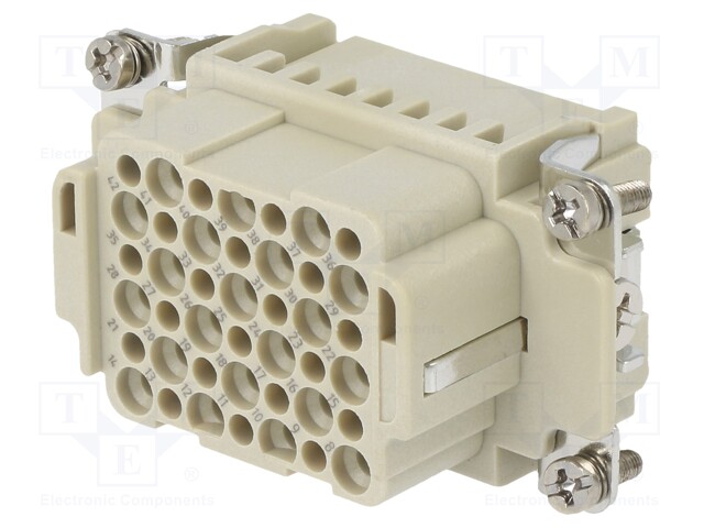 Connector: HDC; contact insert; female; DDD; PIN: 42; 42+PE; crimped