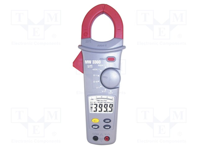 AC/DC digital clamp meter; LCD (4000),bargraph,with a backlit