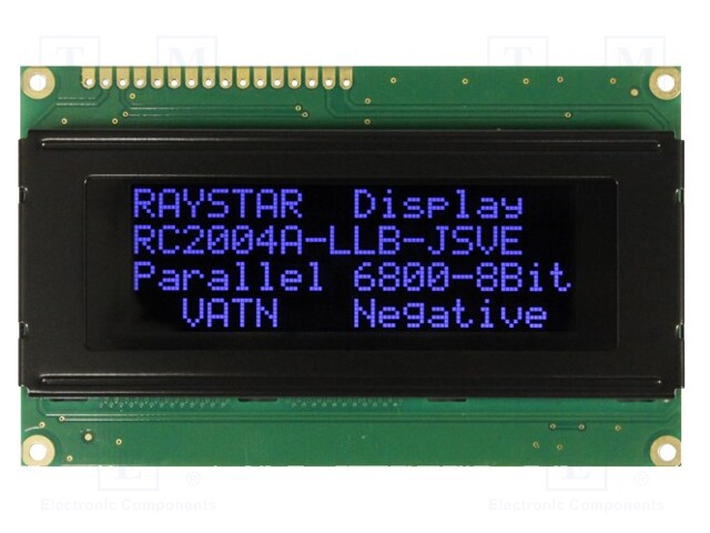 Display: LCD; alphanumeric; VA Negative; 20x4; 98x60x13.6mm; LED