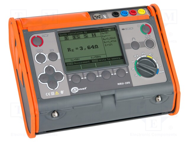 Meter: grounding resistance; LCD,with a backlit; 200mA; IP54