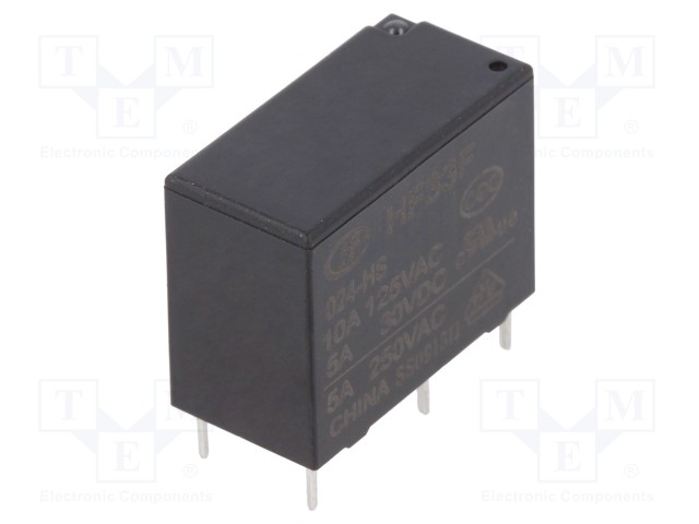 Relay: electromagnetic; SPST-NO; Ucoil: 24VDC; 5A/250VAC; 5A/30VDC