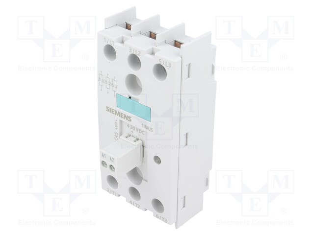 Relay: solid state; Ucntrl: 4÷30VDC; 30A; 48÷600VAC; 3-phase