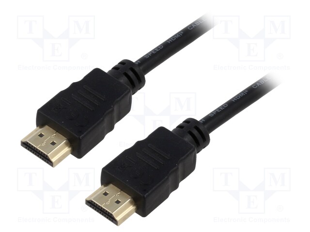 Cable; HDCP 2.2,HDMI 2.0; HDMI plug,both sides; 10m; black; 30AWG