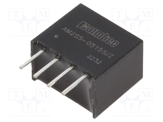 Converter: DC/DC; 2W; Uin: 4.5÷5.5V; Uout: 15VDC; Iout: 133mA; SIP4