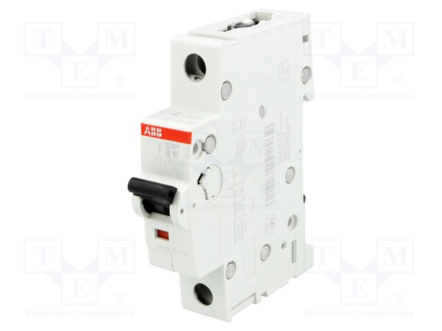 Circuit breaker; 230VAC; Inom: 16A; Poles: 1; DIN; Charact: B; 6kA