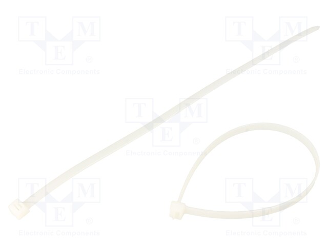 Cable tie; L: 350mm; W: 7.6mm; polyamide; 533N; natural; Ømax: 90mm