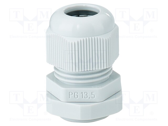 Cable gland; PG13,5; IP65; polyamide; light grey