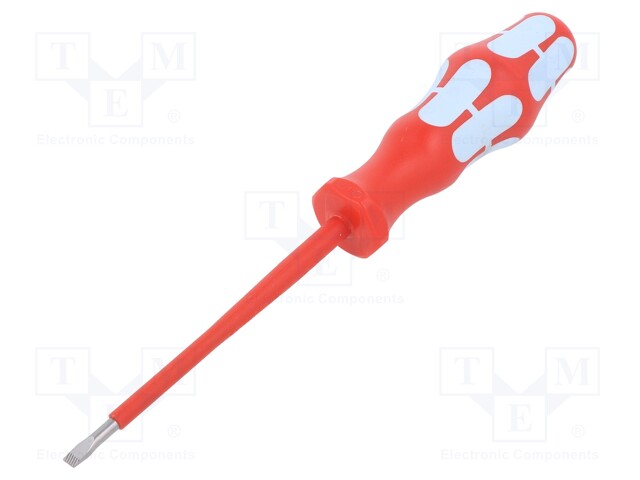 Screwdriver; insulated; slot; 4,0x0,8mm; Blade length: 100mm