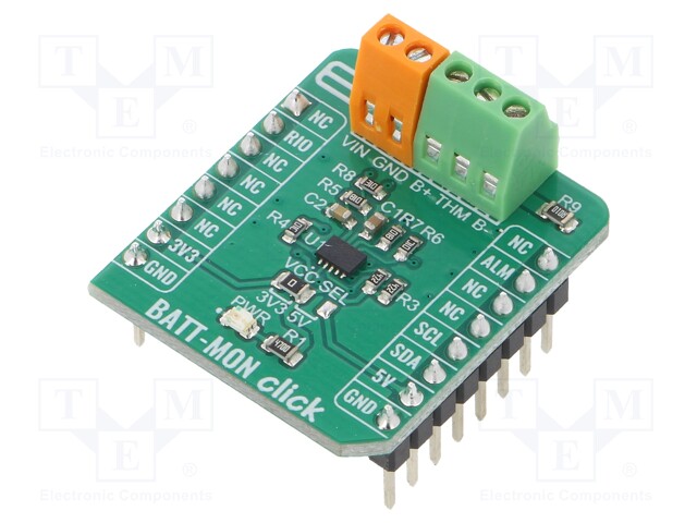 Click board; charger; GPIO,I2C; STC3115; 3.3/5VDC