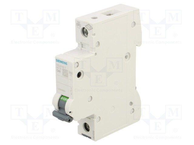 Circuit breaker; 230VAC; Inom: 40A; Poles: 1; DIN; Charact: C; 6kA