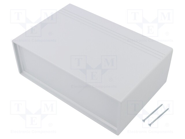 Enclosure: with panel; PCB is fastened in guides; X: 218mm; ABS