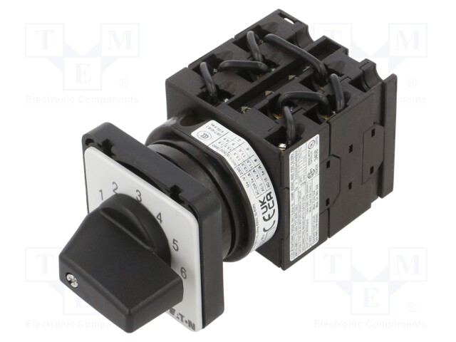 Switch: cam switch; Stabl.pos: 10; 20A; 0-1-2-3-4-5-6-7-8-9; 6.5kW