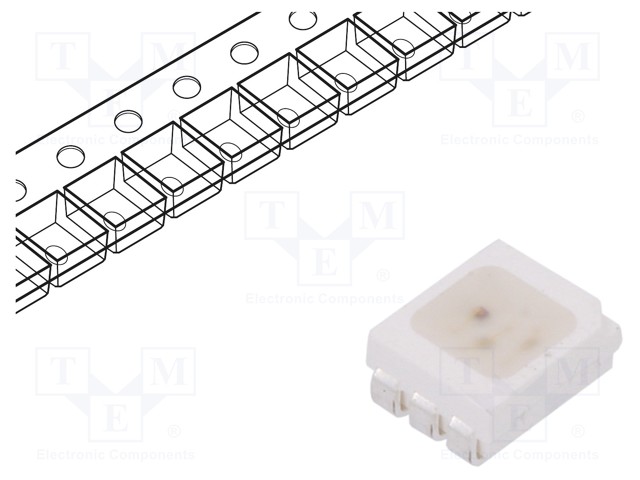 LED; SMD; 3528,PLCC6; RGB; 3.5x2.8x1.45mm; 120°; 20mA; 72/80/80mW