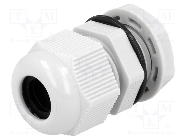 Cable gland; with long thread; M16; IP68; Mat: polyamide; grey