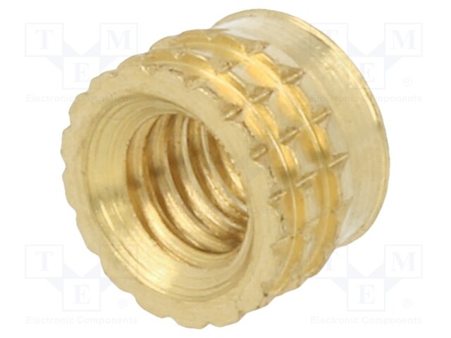 Threaded insert; brass; M3,5; BN: 37885; L: 4.1mm; MULTISERT®