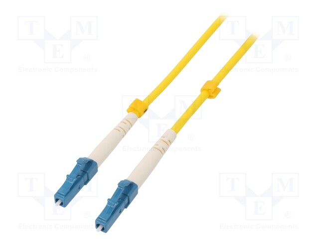 Fiber patch cord; both sides,LC/UPC; 2m; LSZH; yellow